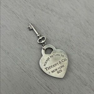 Tiffany & Co. Silver Heart Key Charm